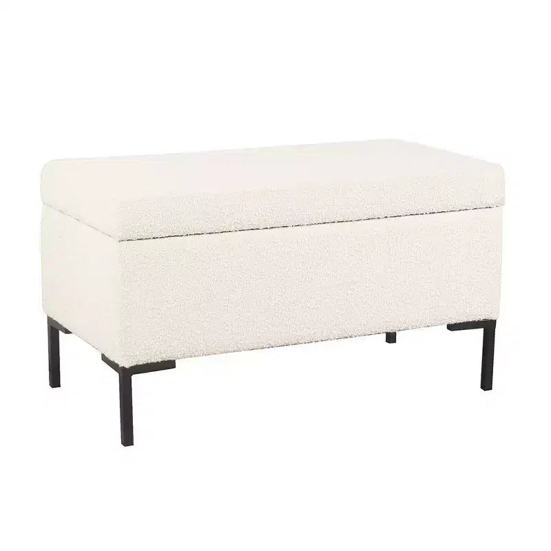 Panca contenitore media con gambe in metallo - HomePop