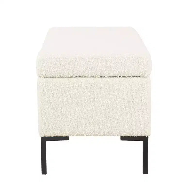 Panca contenitore media con gambe in metallo - HomePop