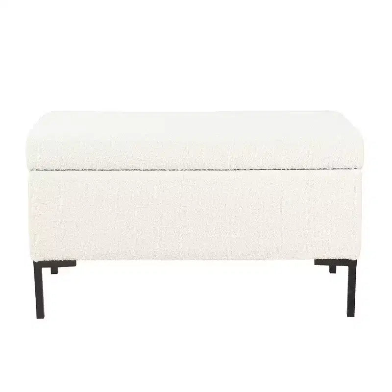 Panca contenitore media con gambe in metallo - HomePop