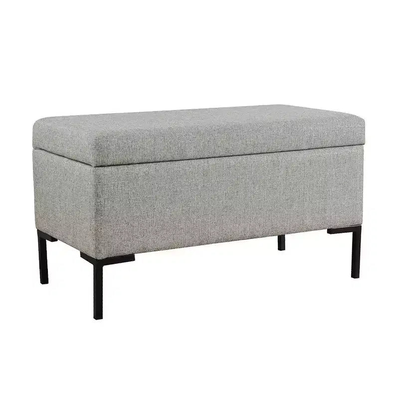 Panca contenitore media con gambe in metallo - HomePop