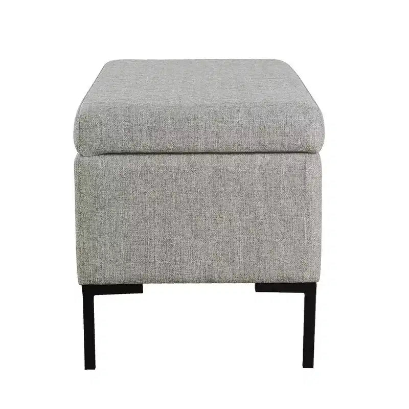 Panca contenitore media con gambe in metallo - HomePop