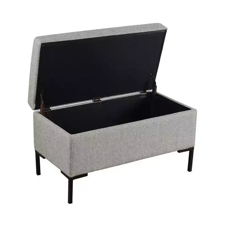 Panca contenitore media con gambe in metallo - HomePop