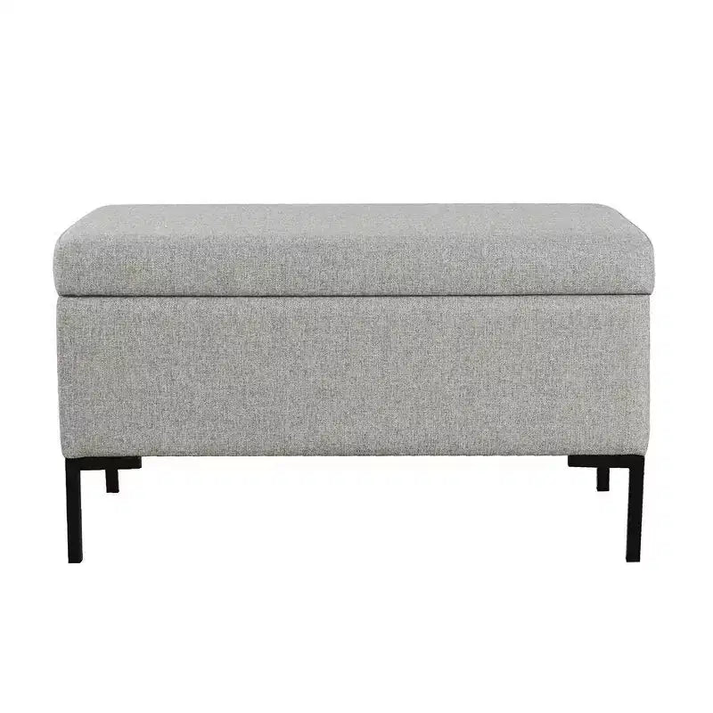 Panca contenitore media con gambe in metallo - HomePop