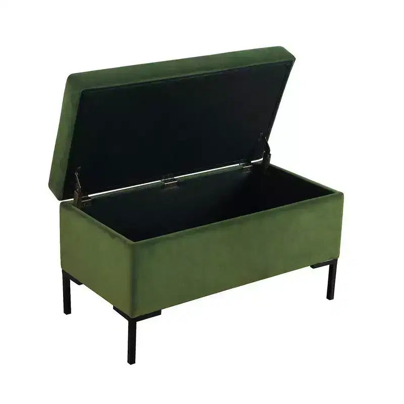 Panca contenitore media con gambe in metallo - HomePop