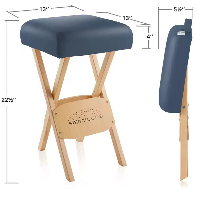 Sgabello per massaggi pieghevole in legno Saloniture con custodia per il trasporto