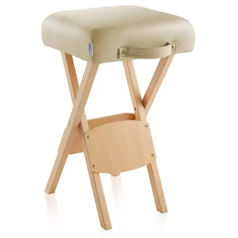 Sgabello per massaggi pieghevole in legno Saloniture con custodia per il trasporto