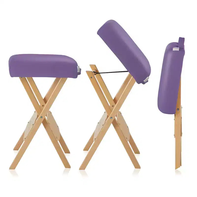 Sgabello per massaggi pieghevole in legno Saloniture con custodia per il trasporto