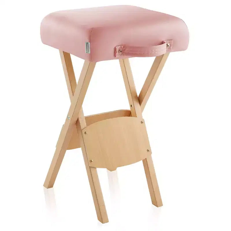 Sgabello per massaggi pieghevole in legno Saloniture con custodia per il trasporto