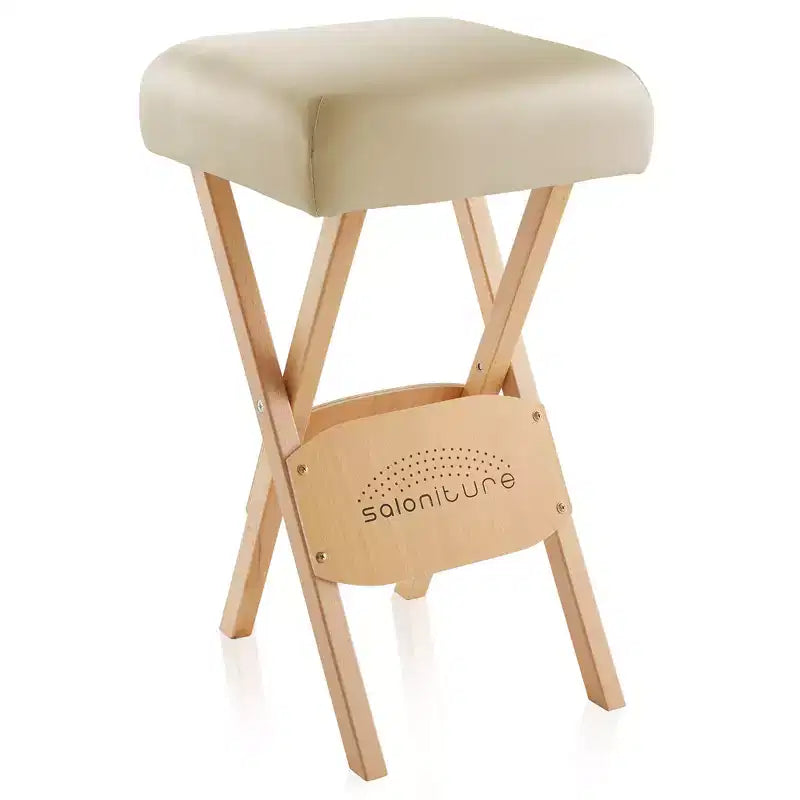 Sgabello per massaggi pieghevole in legno Saloniture con custodia per il trasporto