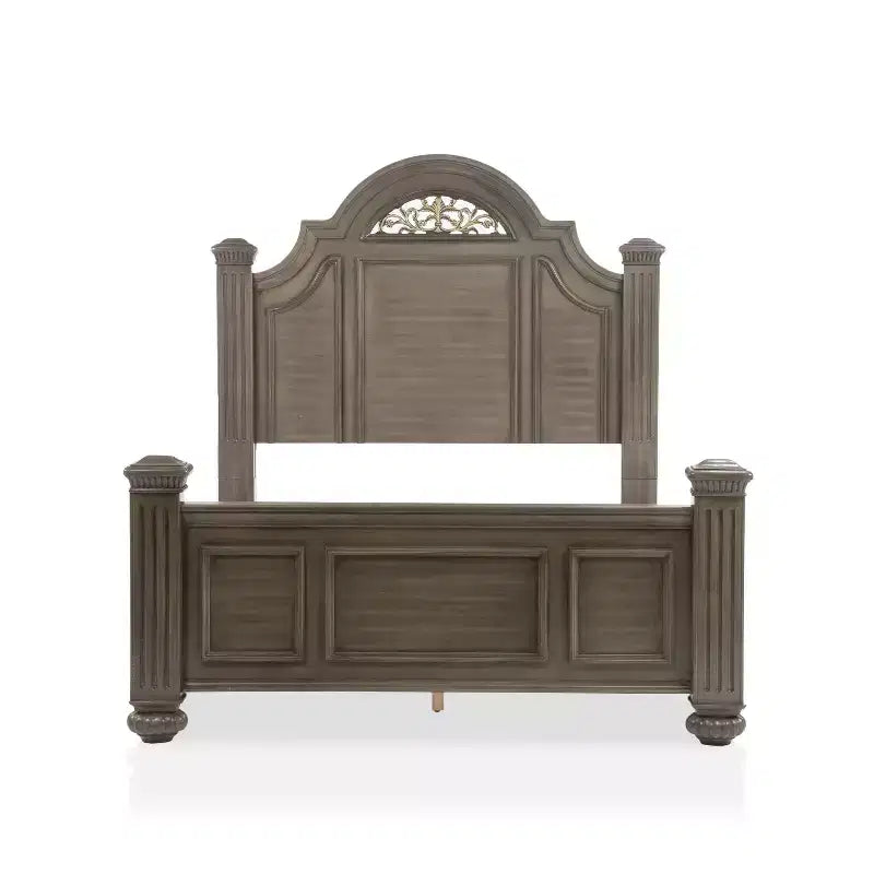 Set letto tradizionale Pennings 3 pz con 2 comodini grigi - HOMES: Inside + Out