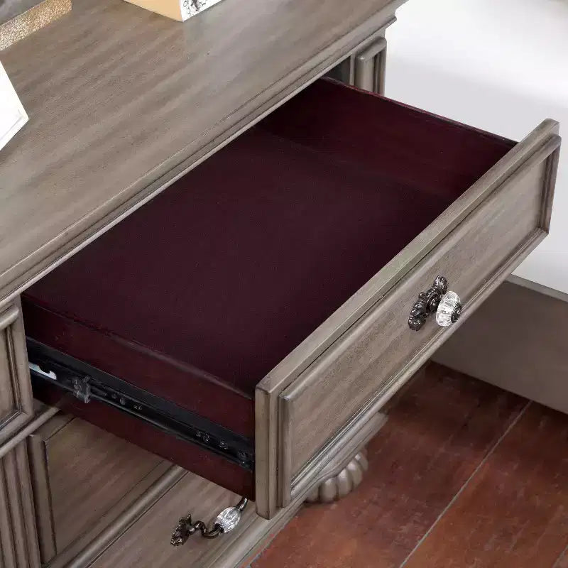 Set letto tradizionale Pennings 3 pz con 2 comodini grigi - HOMES: Inside + Out