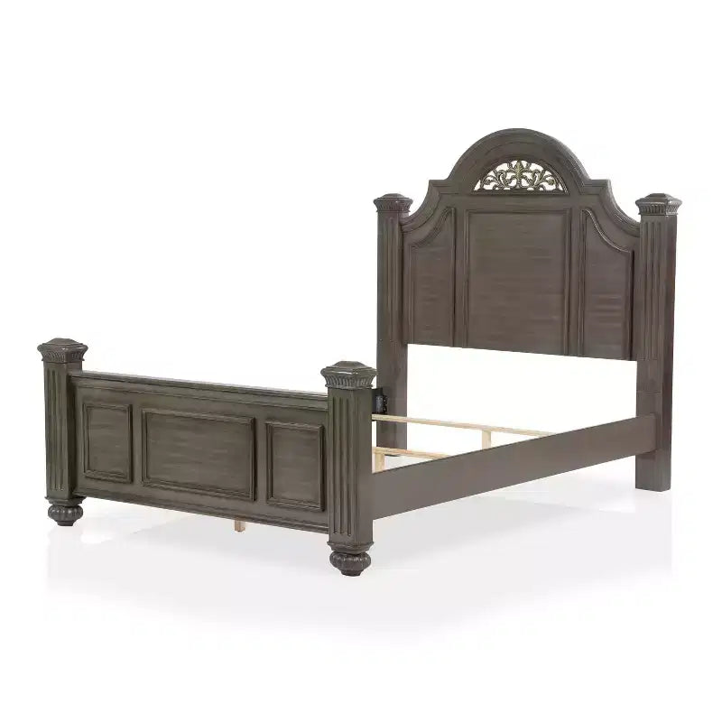 Set letto tradizionale Pennings 3 pz con 2 comodini grigi - HOMES: Inside + Out