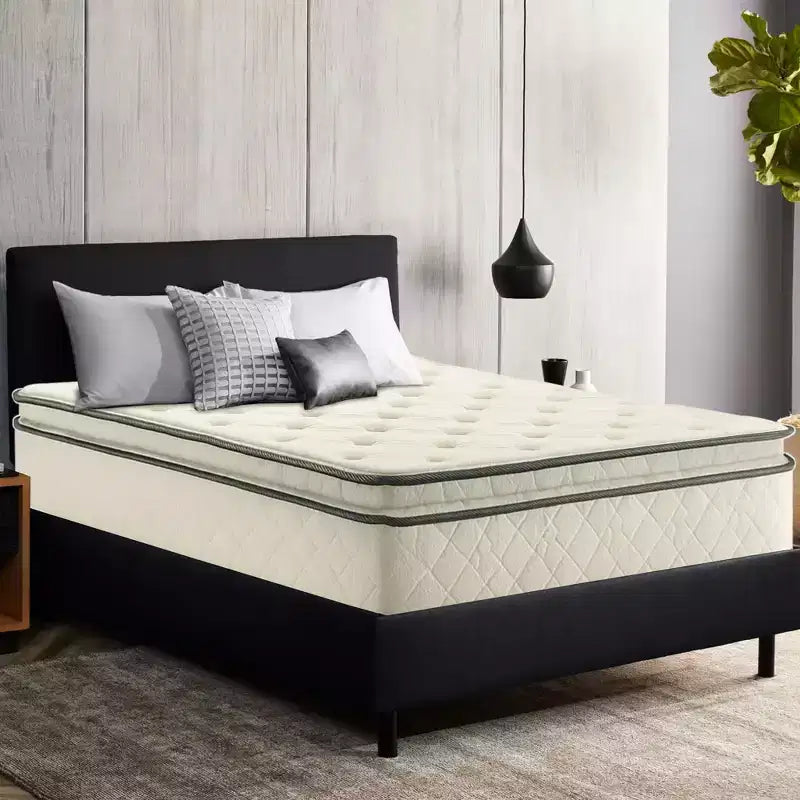 Continental Sleep, Materasso Ibrido a Lato Singolo Pillow Top da 9 Pollici Medio Rigido, Compatibile con Letto Regolabile