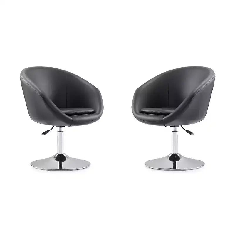 Set of 2 Hopper Wool Blend Adjustable Height Chairs - Manhattan Comfort
