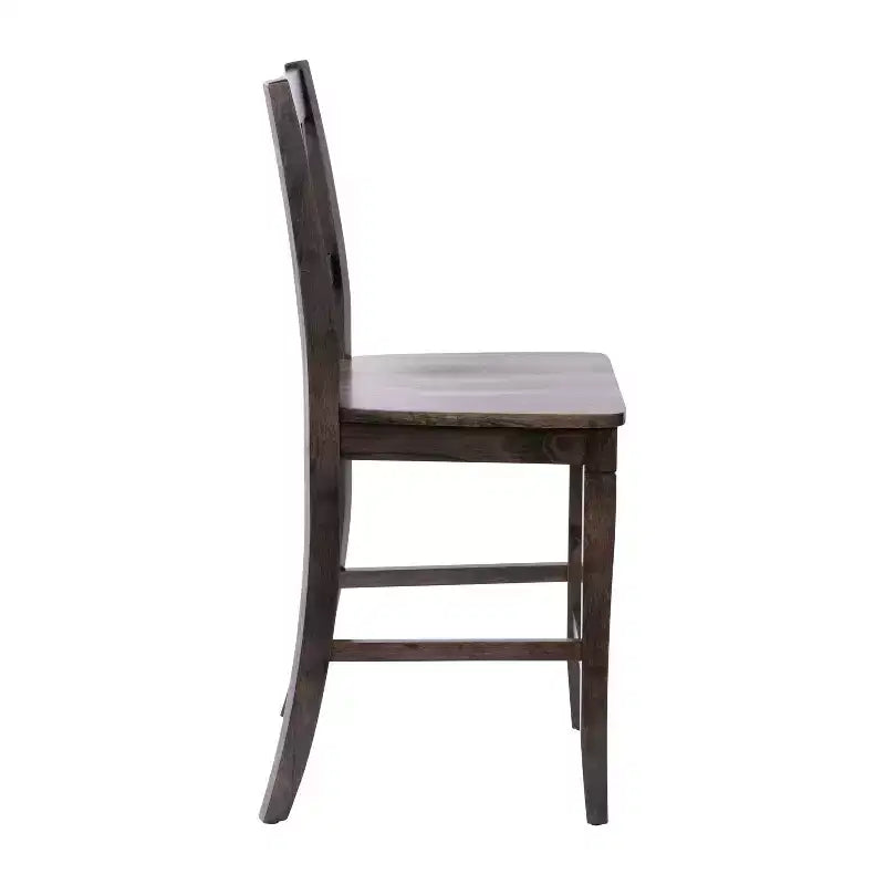 Flash Furniture Gwendolyn Set di 2 Sgabelli da Bar Moderni in Legno Massello di Grado Commerciale Stile Fattoria Altezza Bancone
