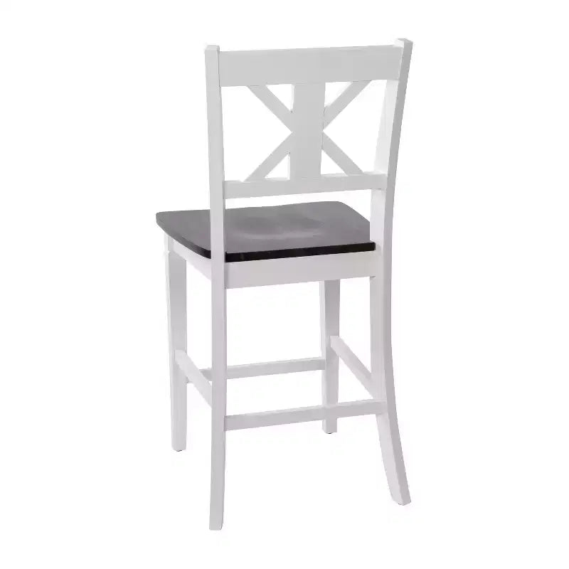 Flash Furniture Gwendolyn Set di 2 Sgabelli da Bar Moderni in Legno Massello di Grado Commerciale Stile Fattoria Altezza Bancone