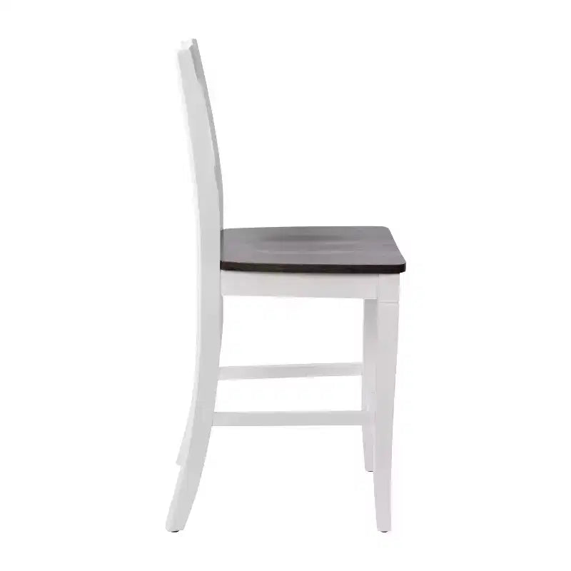 Flash Furniture Gwendolyn Set di 2 Sgabelli da Bar Moderni in Legno Massello di Grado Commerciale Stile Fattoria Altezza Bancone