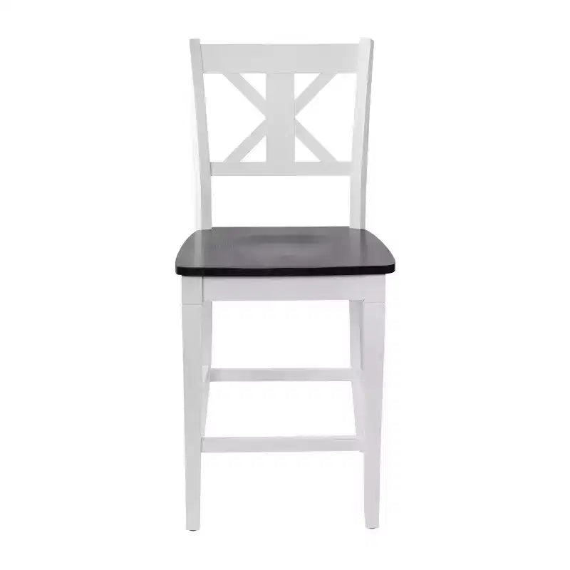 Flash Furniture Gwendolyn Set di 2 Sgabelli da Bar Moderni in Legno Massello di Grado Commerciale Stile Fattoria Altezza Bancone