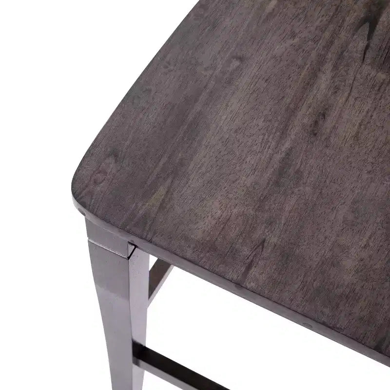 Flash Furniture Gwendolyn Set di 2 Sgabelli da Bar Moderni in Legno Massello di Grado Commerciale Stile Fattoria Altezza Bancone