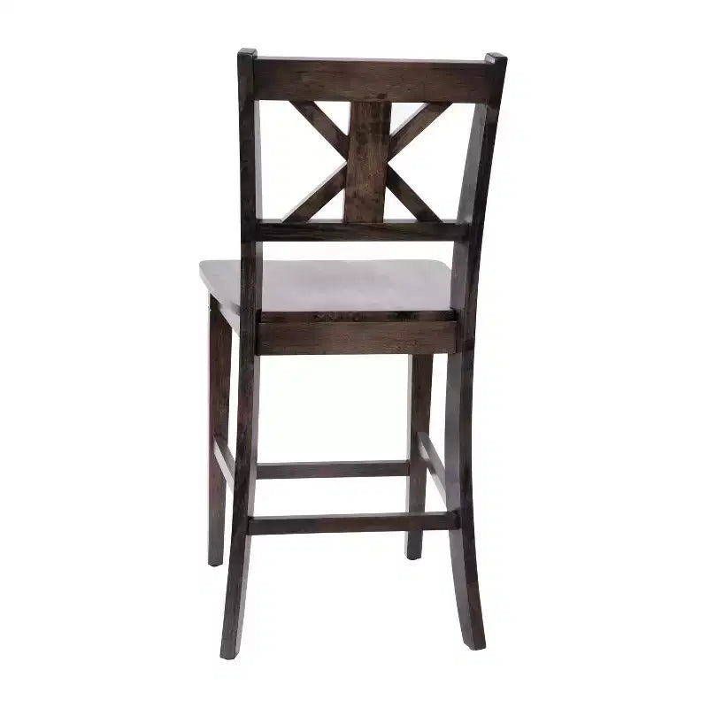 Flash Furniture Gwendolyn Set di 2 Sgabelli da Bar Moderni in Legno Massello di Grado Commerciale Stile Fattoria Altezza Bancone