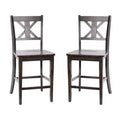 Flash Furniture Gwendolyn Set di 2 Sgabelli da Bar Moderni in Legno Massello di Grado Commerciale Stile Fattoria Altezza Bancone