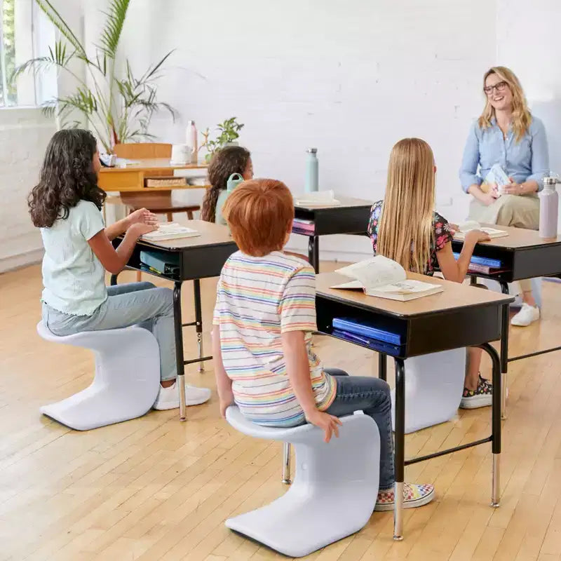 ECR4Kids Sgabello Wave Seat Perch, altezza seduta 35,5 cm - 38,3 cm, seduta flessibile, confezione da 2