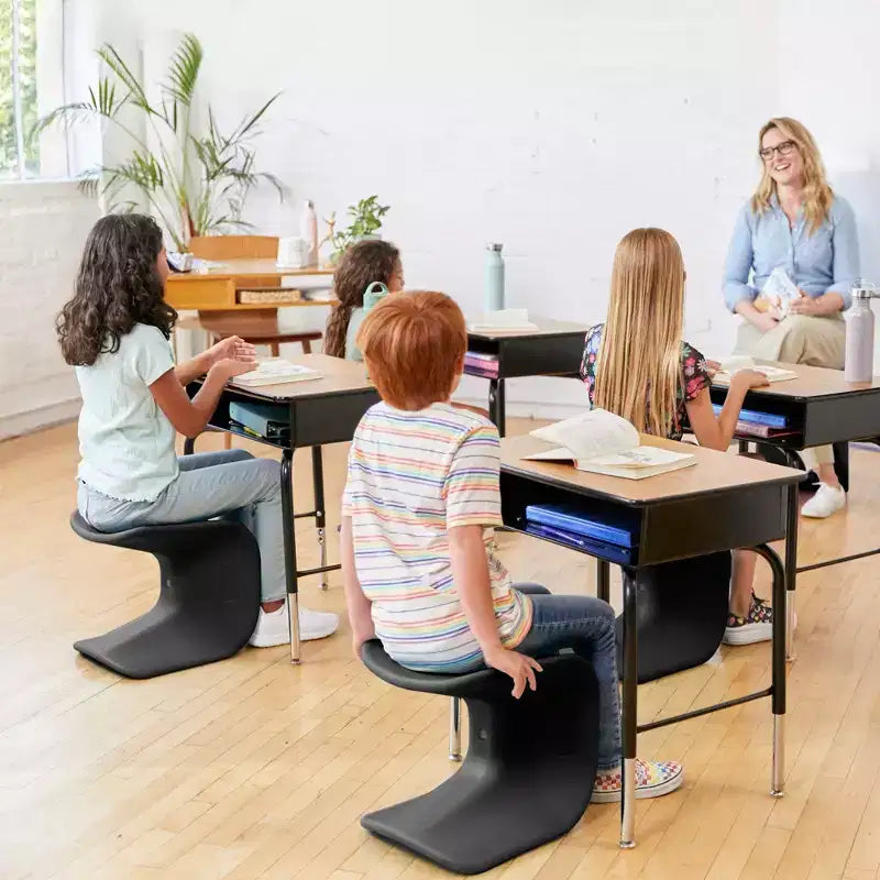 ECR4Kids Sgabello Wave Seat Perch, altezza seduta 35,5 cm - 38,3 cm, seduta flessibile, confezione da 2