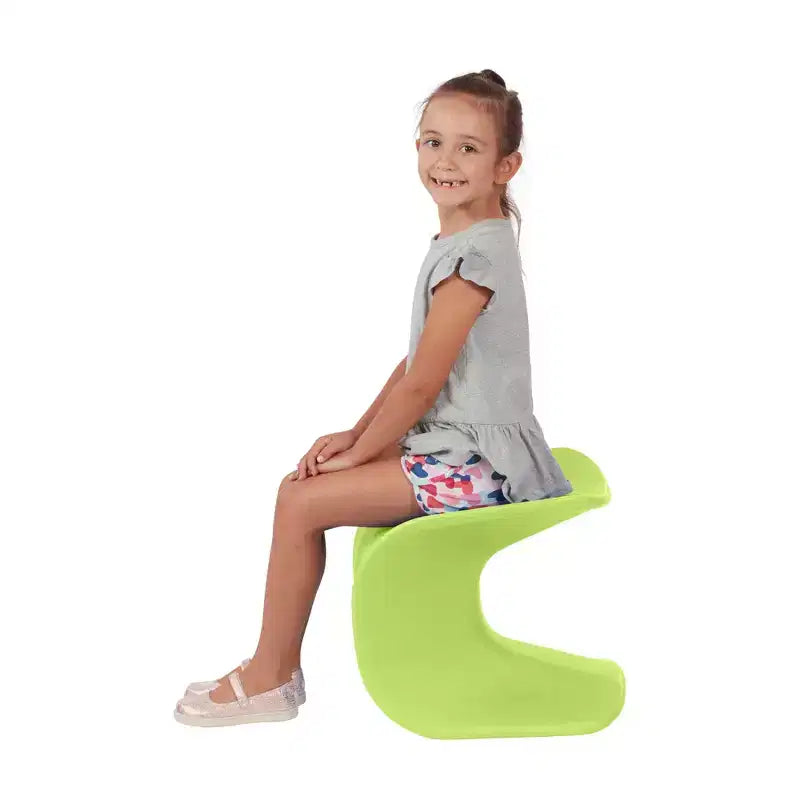 ECR4Kids Sgabello Wave Seat Perch, altezza seduta 35,5 cm - 38,3 cm, seduta flessibile, confezione da 2
