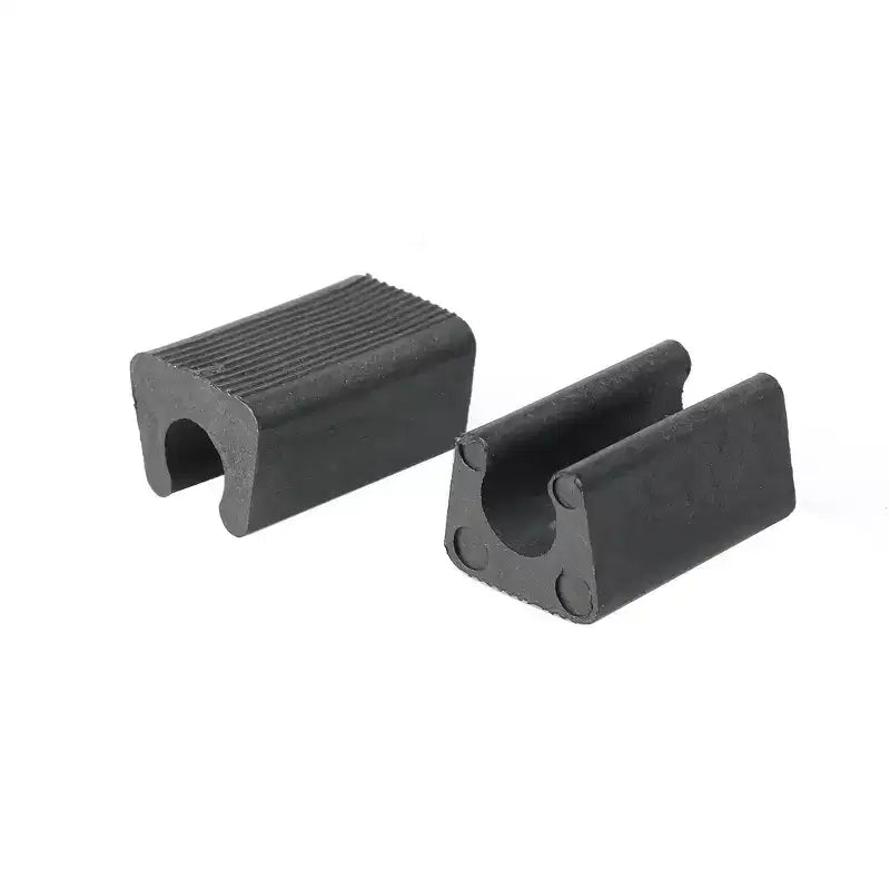 Unique Bargains Puntali per gambe sedia antiscivolo rettangolari in plastica nera 1,1 x 0,8 x 0,6 12 pz