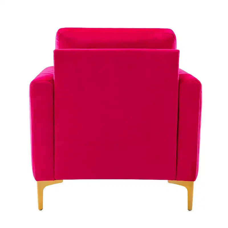 Set di 2 Poltrone Club Imbottite Moderne Iapygia con Piedini in Metallo per Camera da Letto | ART OF LIVING DESIGNS