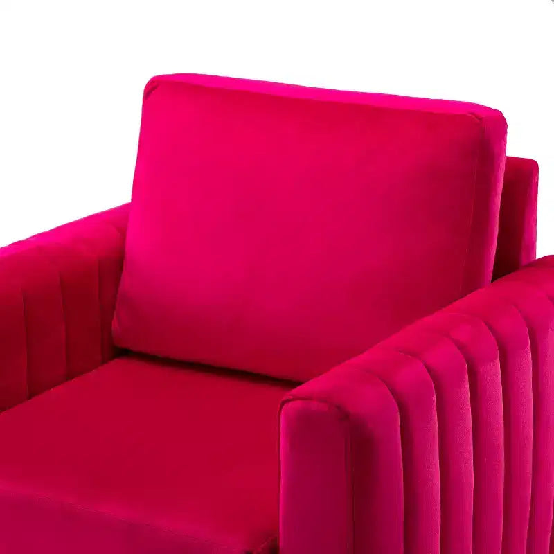 Set di 2 Poltrone Club Imbottite Moderne Iapygia con Piedini in Metallo per Camera da Letto | ART OF LIVING DESIGNS