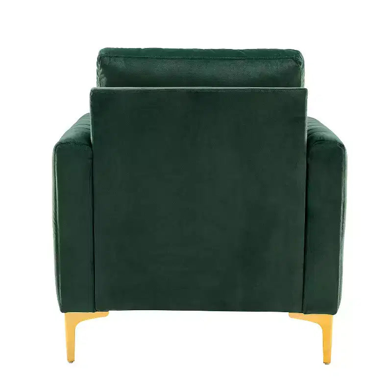 Set di 2 Poltrone Club Imbottite Moderne Iapygia con Piedini in Metallo per Camera da Letto | ART OF LIVING DESIGNS