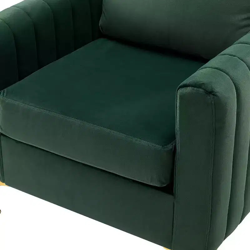 Set di 2 Poltrone Club Imbottite Moderne Iapygia con Piedini in Metallo per Camera da Letto | ART OF LIVING DESIGNS