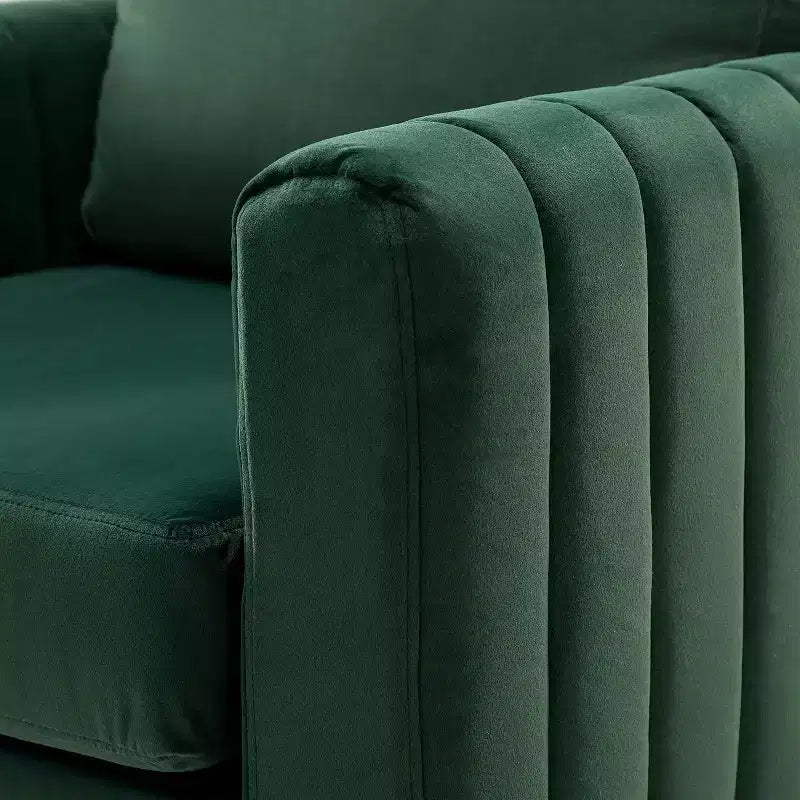 Set di 2 Poltrone Club Imbottite Moderne Iapygia con Piedini in Metallo per Camera da Letto | ART OF LIVING DESIGNS