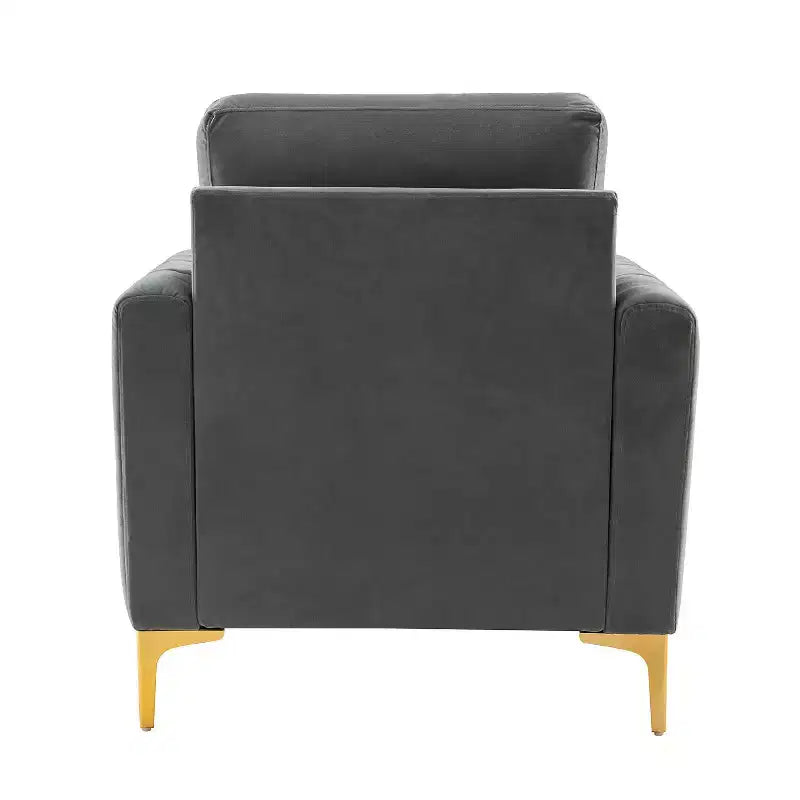 Set di 2 Poltrone Club Imbottite Moderne Iapygia con Piedini in Metallo per Camera da Letto | ART OF LIVING DESIGNS