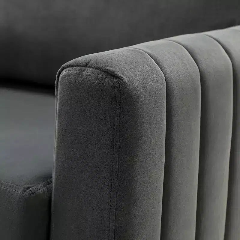 Set di 2 Poltrone Club Imbottite Moderne Iapygia con Piedini in Metallo per Camera da Letto | ART OF LIVING DESIGNS