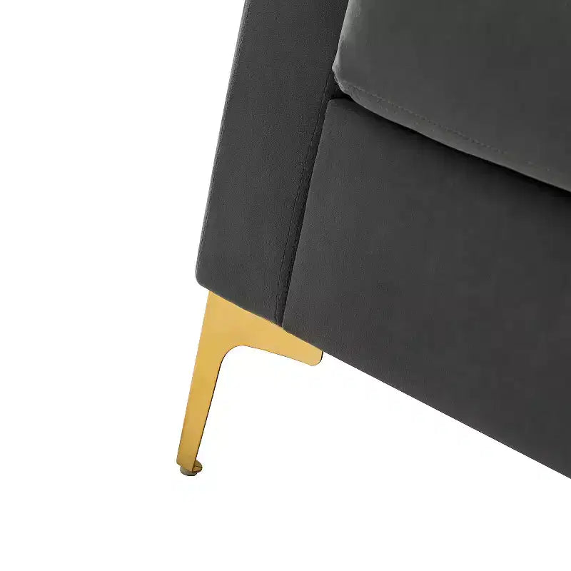 Set di 2 Poltrone Club Imbottite Moderne Iapygia con Piedini in Metallo per Camera da Letto | ART OF LIVING DESIGNS