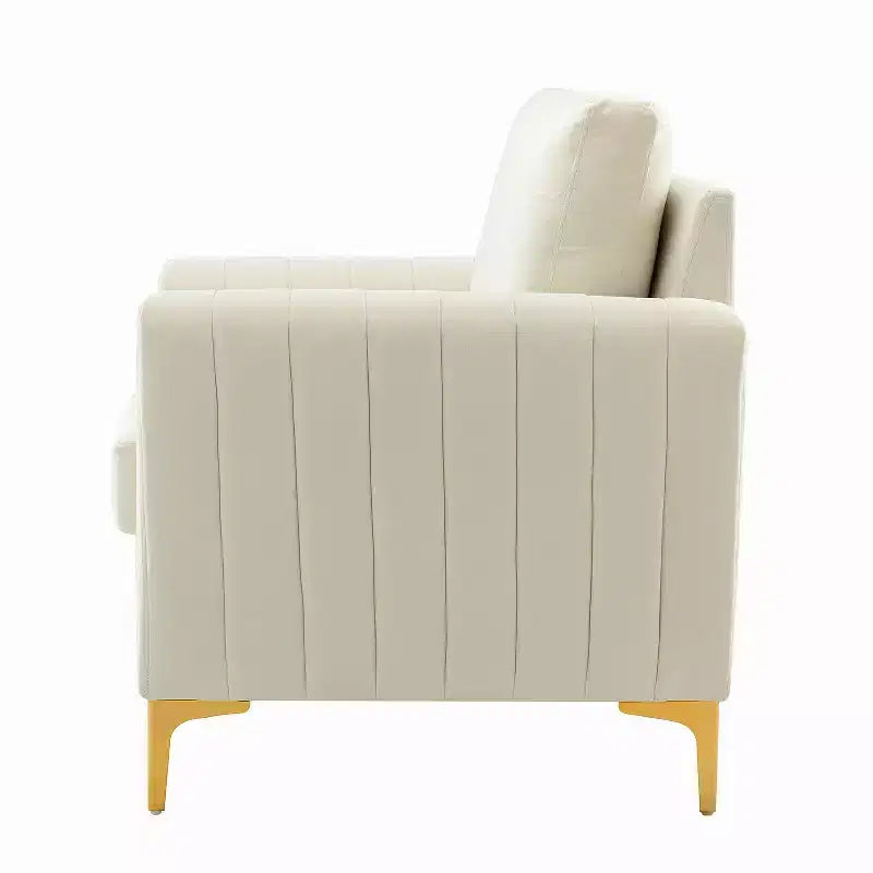 Set di 2 Poltrone Club Imbottite Moderne Iapygia con Piedini in Metallo per Camera da Letto | ART OF LIVING DESIGNS