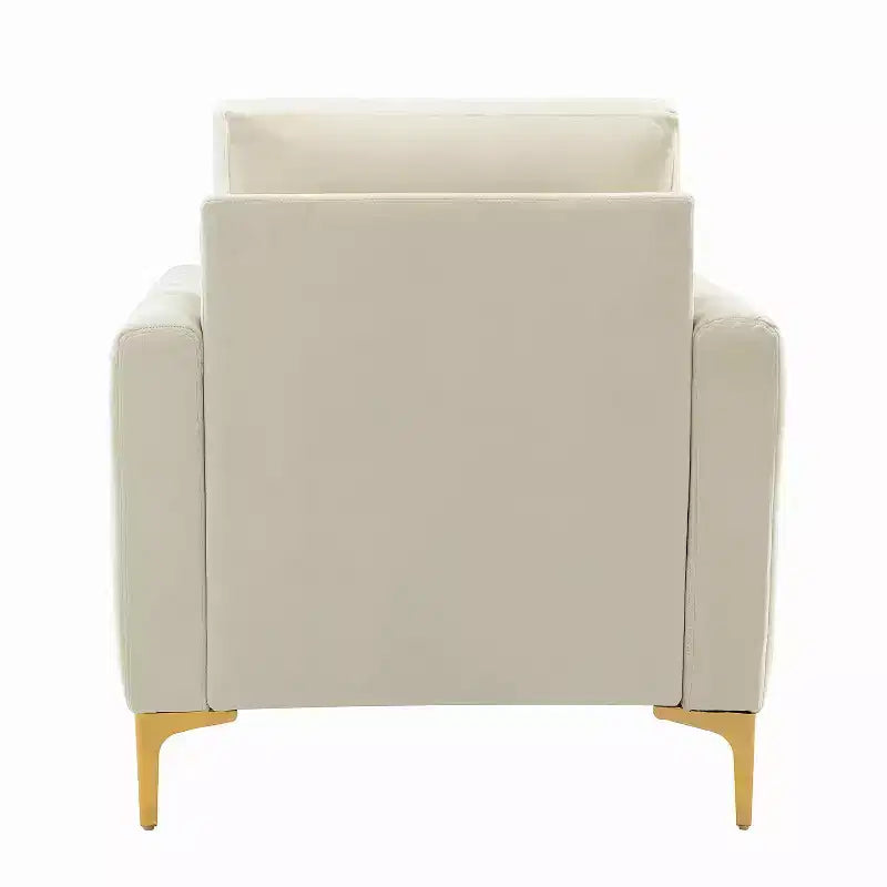 Set di 2 Poltrone Club Imbottite Moderne Iapygia con Piedini in Metallo per Camera da Letto | ART OF LIVING DESIGNS