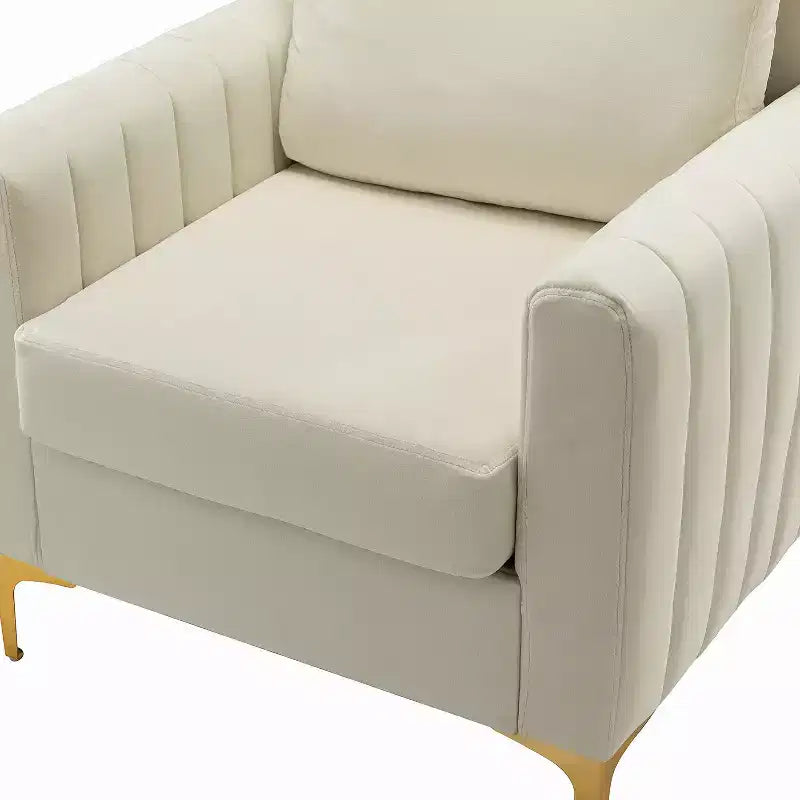 Set di 2 Poltrone Club Imbottite Moderne Iapygia con Piedini in Metallo per Camera da Letto | ART OF LIVING DESIGNS
