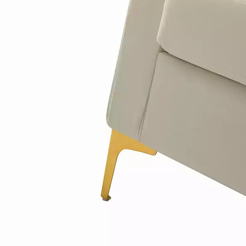 Set di 2 Poltrone Club Imbottite Moderne Iapygia con Piedini in Metallo per Camera da Letto | ART OF LIVING DESIGNS