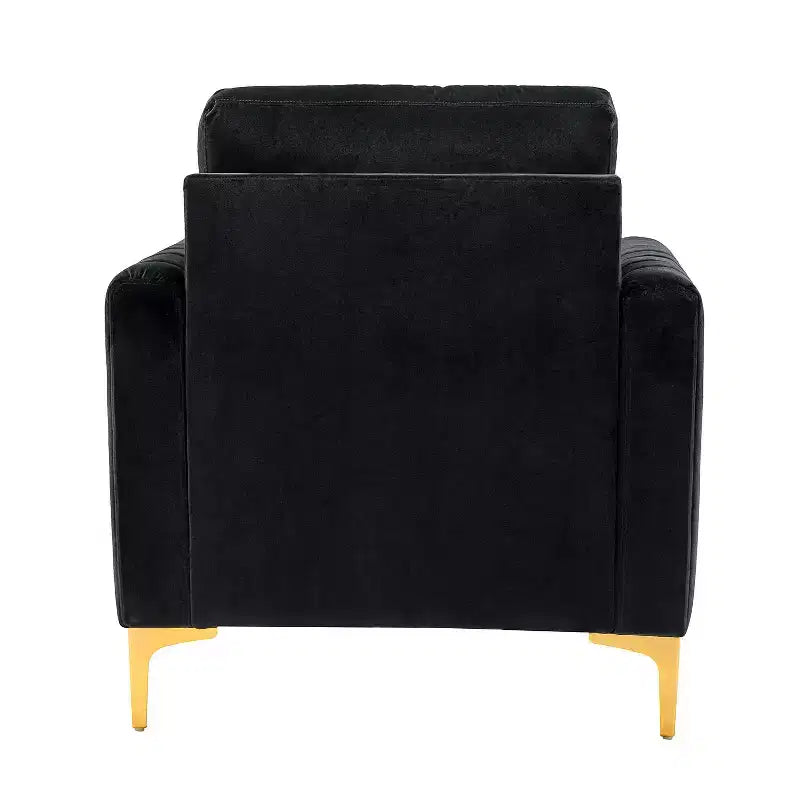 Set di 2 Poltrone Club Imbottite Moderne Iapygia con Piedini in Metallo per Camera da Letto | ART OF LIVING DESIGNS