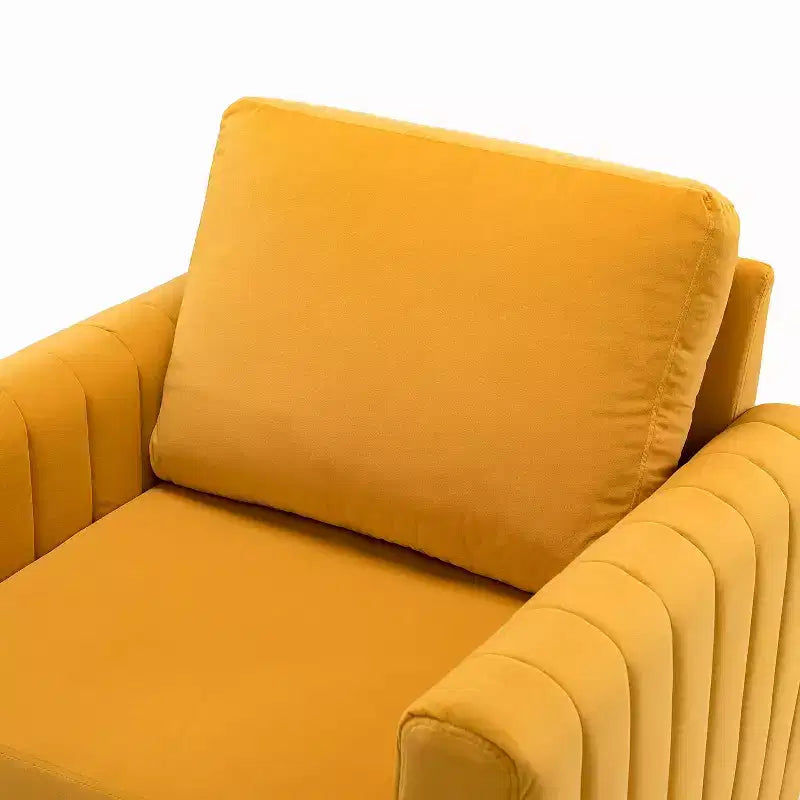 Set di 2 Poltrone Club Imbottite Moderne Iapygia con Piedini in Metallo per Camera da Letto | ART OF LIVING DESIGNS