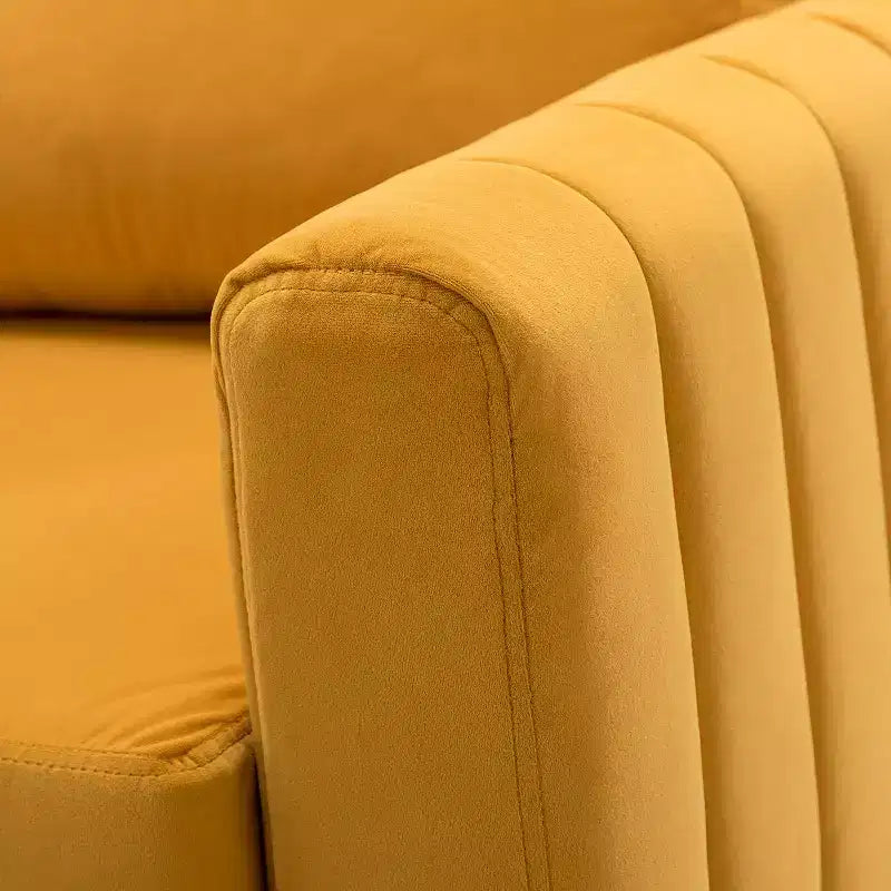 Set di 2 Poltrone Club Imbottite Moderne Iapygia con Piedini in Metallo per Camera da Letto | ART OF LIVING DESIGNS