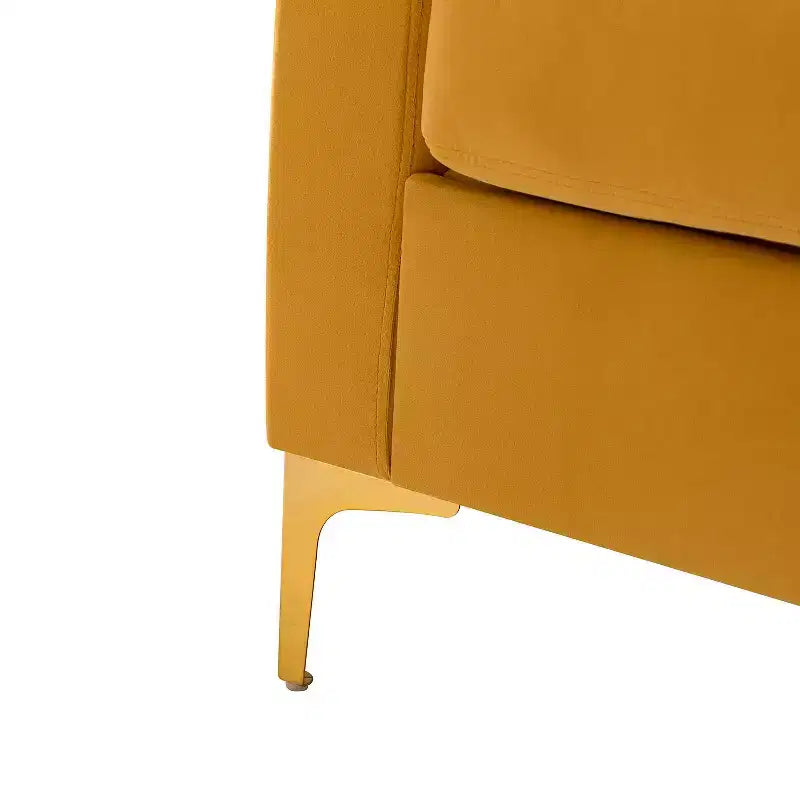 Set di 2 Poltrone Club Imbottite Moderne Iapygia con Piedini in Metallo per Camera da Letto | ART OF LIVING DESIGNS
