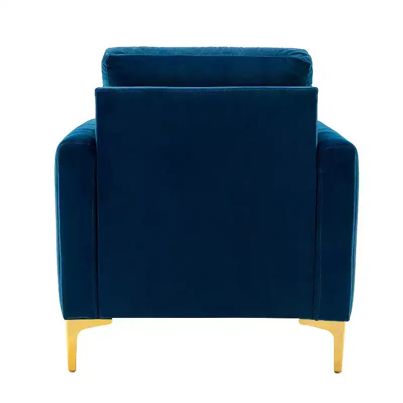 Set di 2 Poltrone Club Imbottite Moderne Iapygia con Piedini in Metallo per Camera da Letto | ART OF LIVING DESIGNS