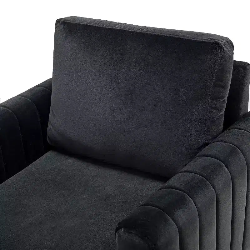 Set di 2 Poltrone Club Imbottite Moderne Iapygia con Piedini in Metallo per Camera da Letto | ART OF LIVING DESIGNS