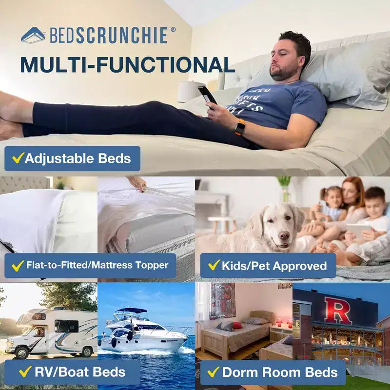 Bed Scrunchie Cinghie tendi lenzuolo definitive, fermo per lenzuola a 360 gradi, 1 confezione (10 clip)