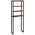 Costway 4-Tier Over the Toilet Storage Rack Freestanding Bathroom Organizer Rustic Brown