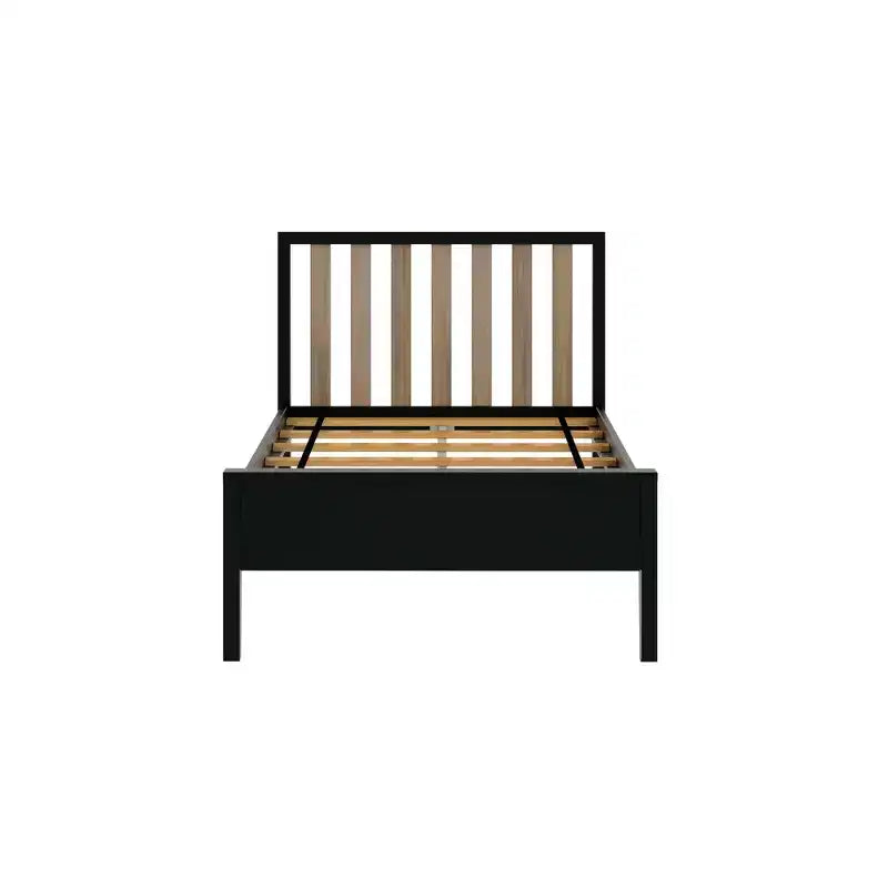 Max & Lily Letto Matrimoniale Scandinavo, Struttura in Legno Massiccio con Testiera